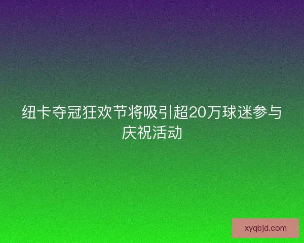 纽卡夺冠狂欢节将吸引超20万球迷参与庆祝活动